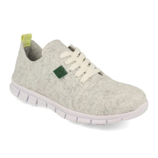 Zapatillas deportivas ecológicas blancas con cordones - Imagen 3
