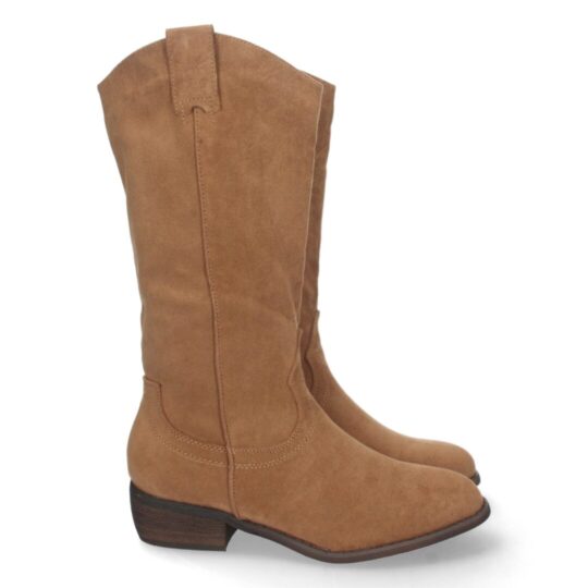 Botas planas de mujer cómodas color camel - 10y20 Only Woman