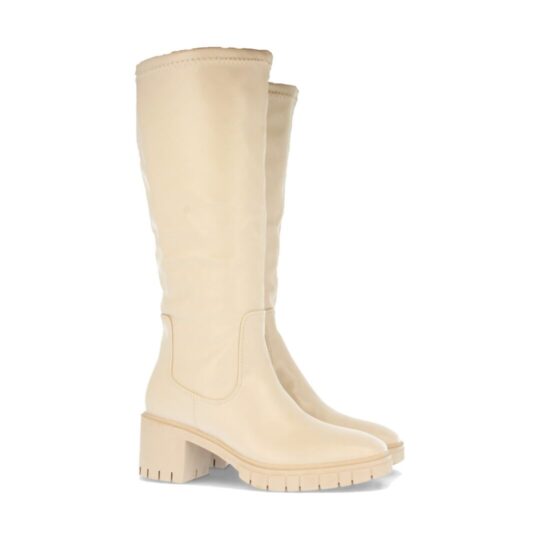 Botas altas beige con suela track - 10y20 Only Woman