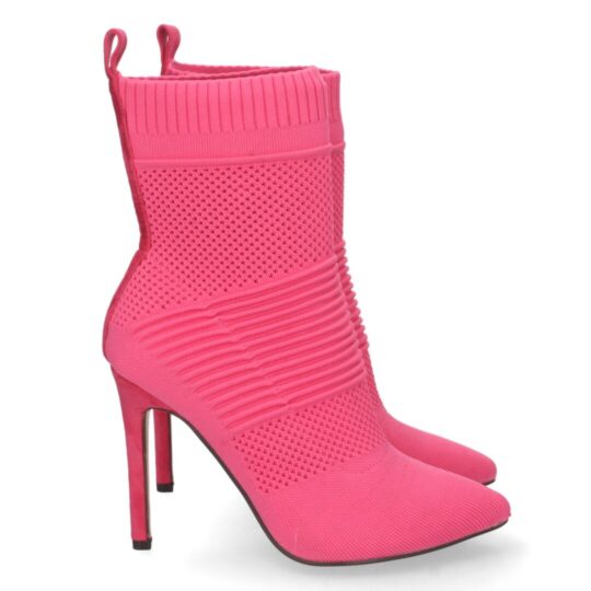 Botines calcetín fucsia para mujer con tacón fino - 10y20 Only Woman