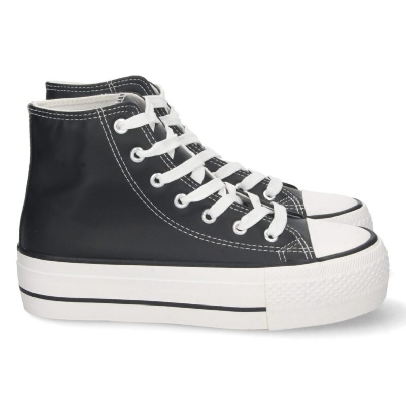 Bamba abotinada tipo converse negro