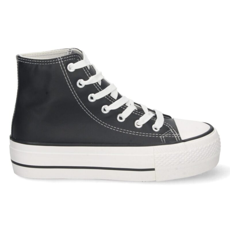 Bamba abotinada tipo converse negro - Imagen 2