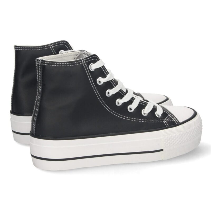 Bamba abotinada tipo converse negro - Imagen 4