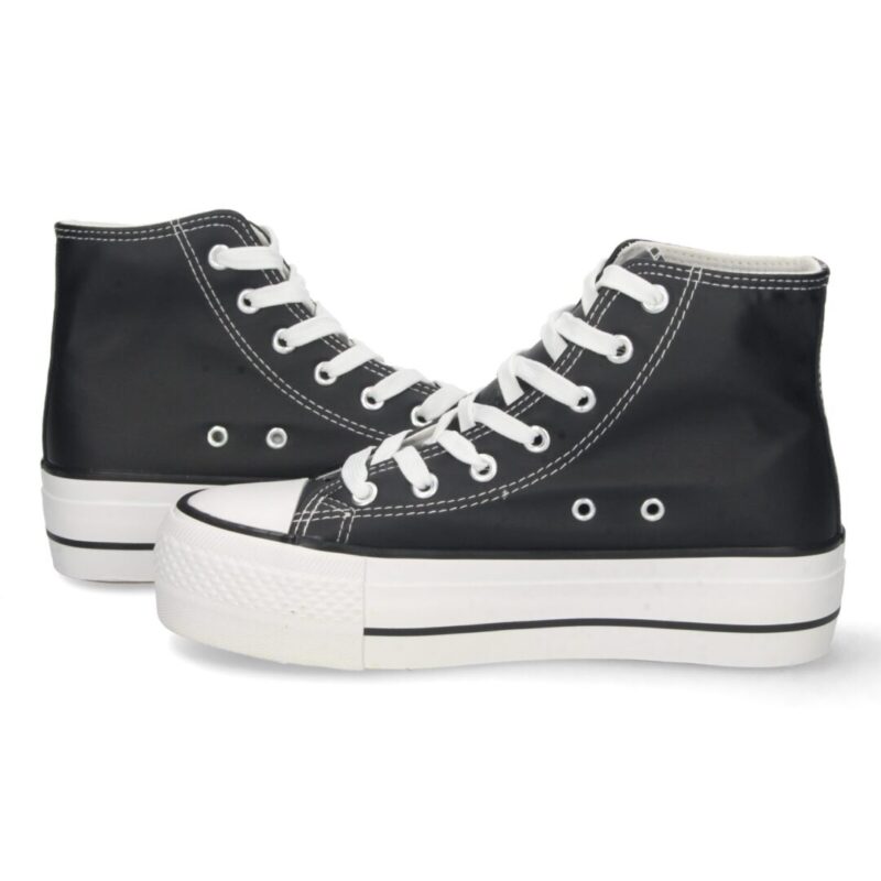 Bamba abotinada tipo converse negro - Imagen 5