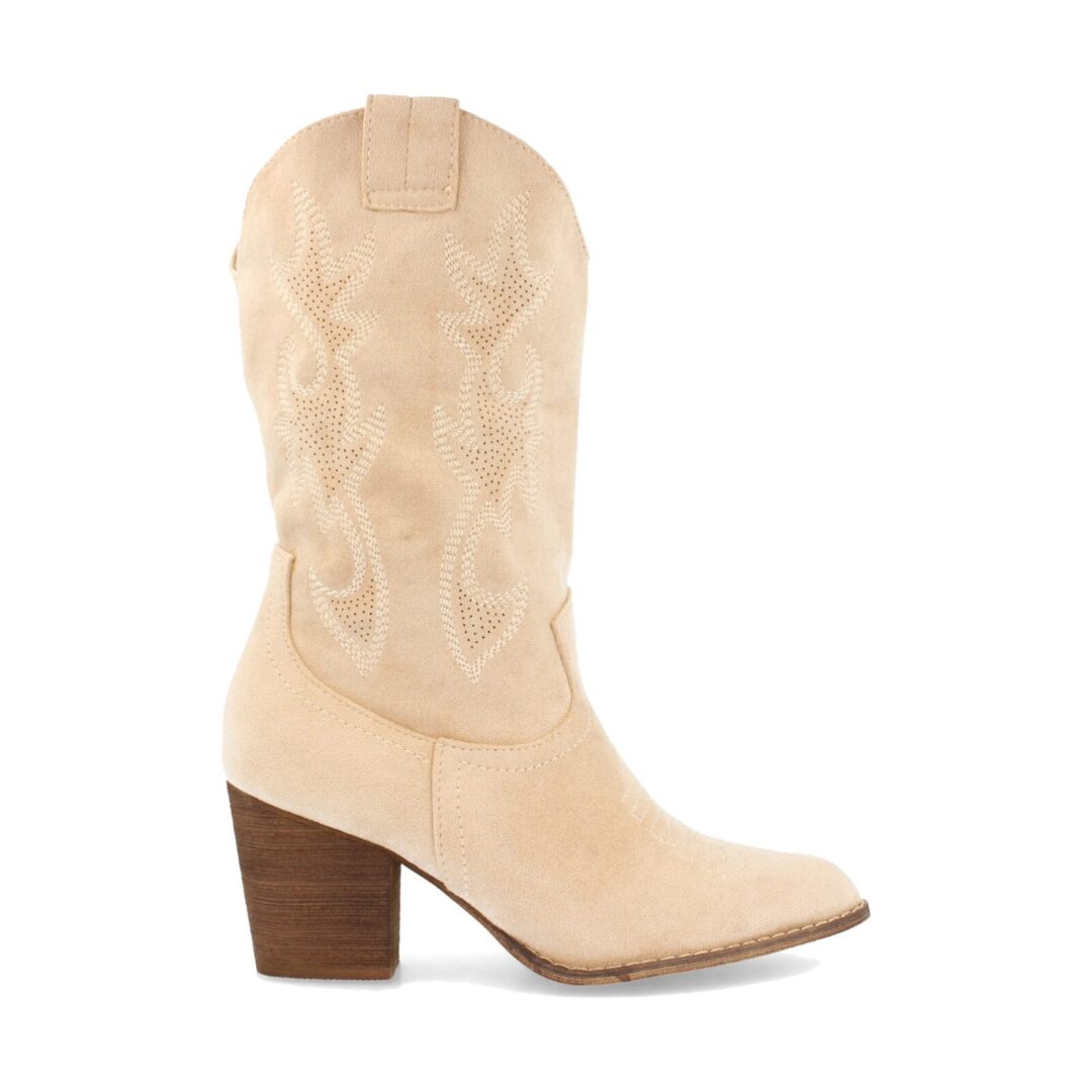 botas vaqueras beige - 10y20 Only Woman