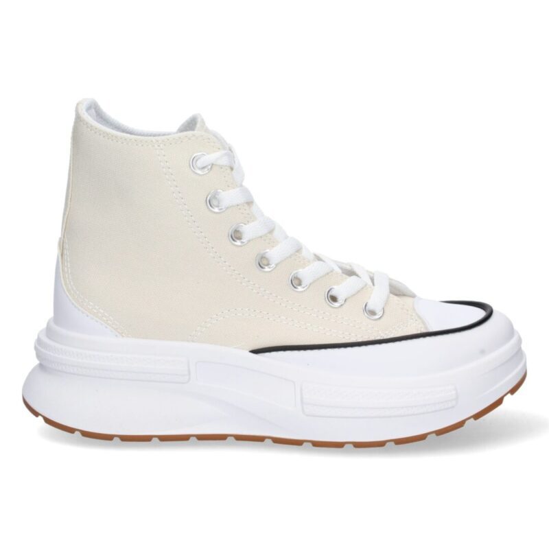 Bamba abotinada tipo converse beige - Imagen 2