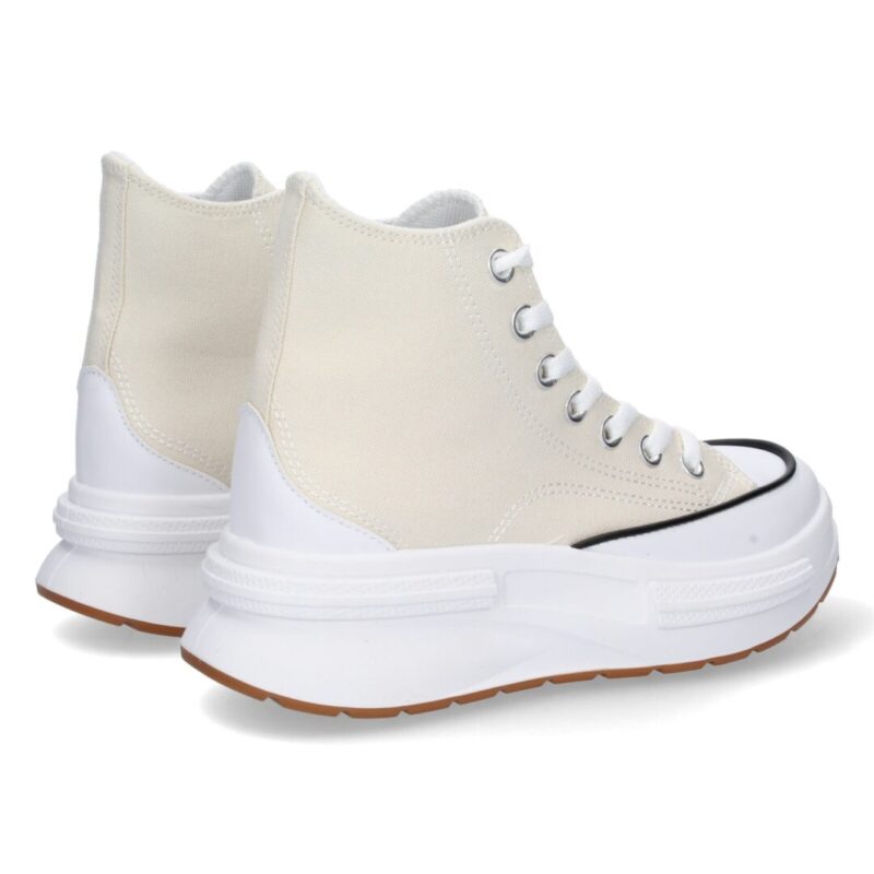 Bamba abotinada tipo converse beige - Imagen 4