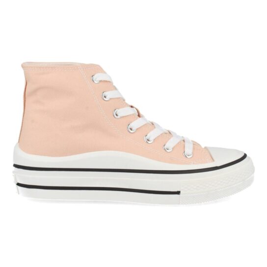 Bamba abotinada estilo converse rosa - Imagen 2