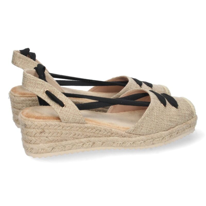 Alpargata de cordones y yute apricot - Imagen 4