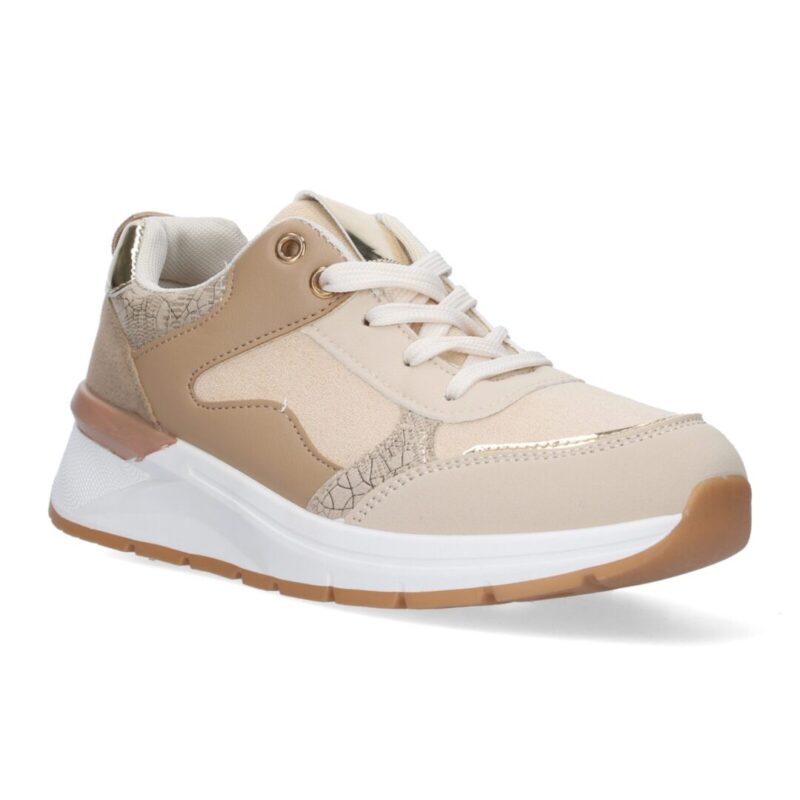 Deportiva antelina beige - Imagen 3