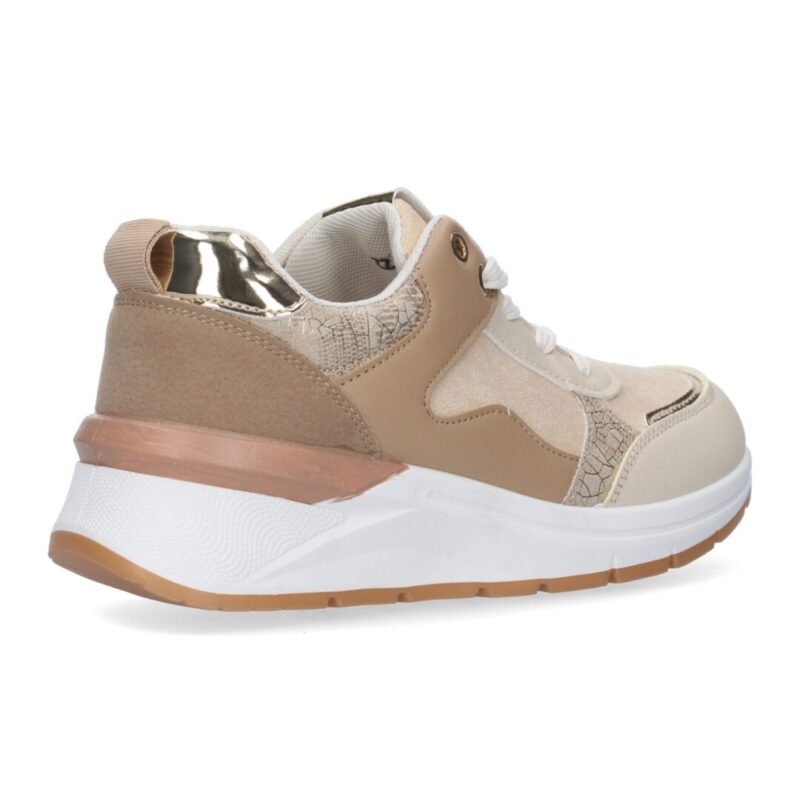 Deportiva antelina beige - Imagen 4