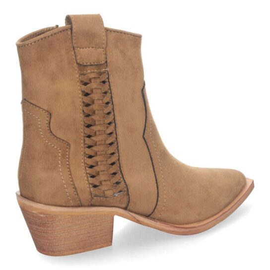 Botín trenzado troquelado camel - Imagen 4