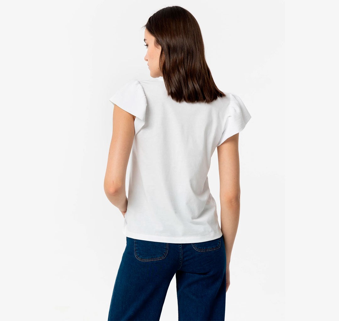 Vista posterior de camiseta kira blanco Tiffosi