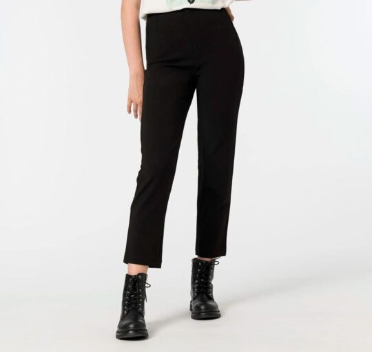 Pantalón skinny de tiro alto en negro de Tiffosi con bolsillos falsos laterales