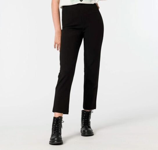 Pantalón skinny de tiro alto en negro de Tiffosi con bolsillos falsos laterales