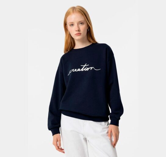 Sudadera de mujer con felpa interior y estampado frontal en 10y20.com