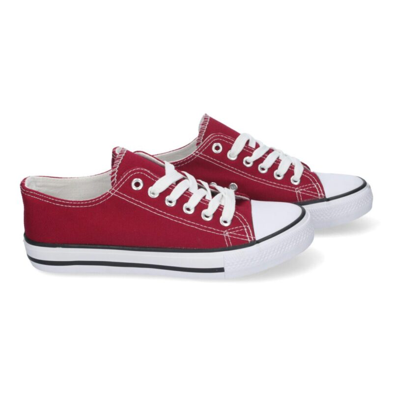 Zapatillas burdeos con cordones - 10y20 Only Woman