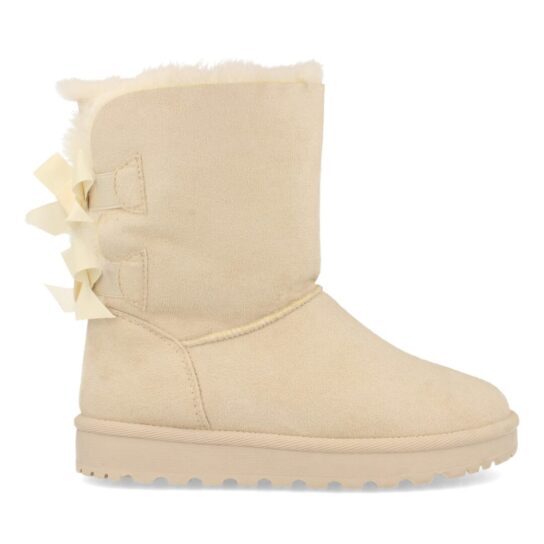 Bota tipo australiana lazos beige - Imagen 2