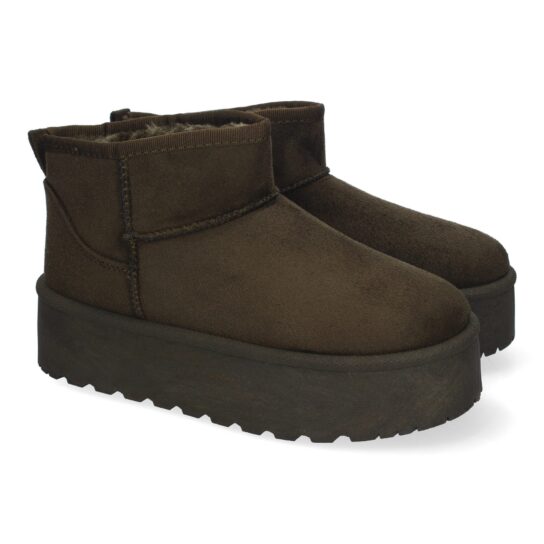 Botines de plataforma estilo Australiano verde