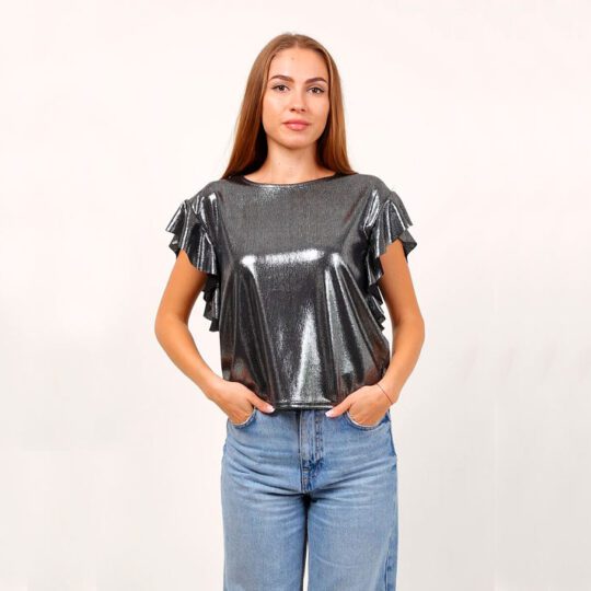 Blusa plateada volantes - 10y20 Only Woman