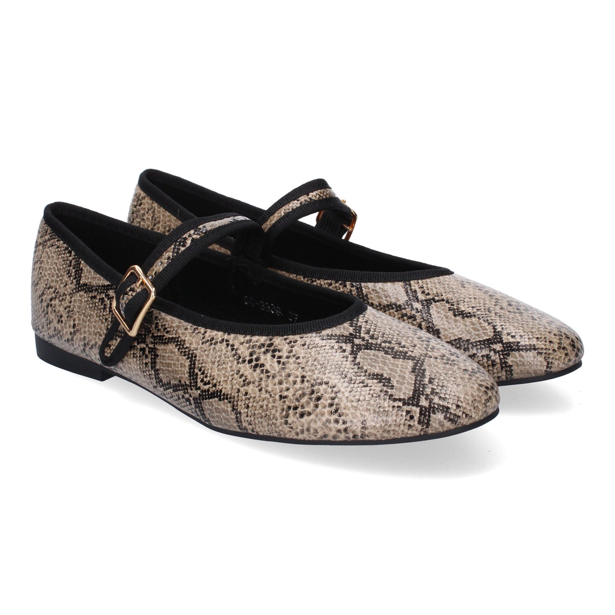 Bailarinas para Mujer con Hebilla Metálica print serpiente