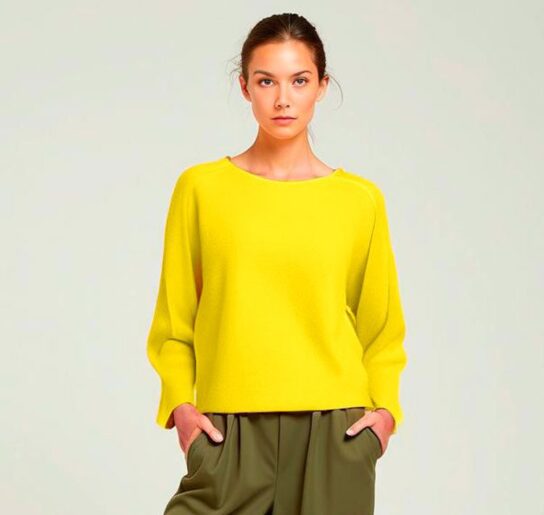 Jersey amarillo escote barco - 10y20 Only Woman