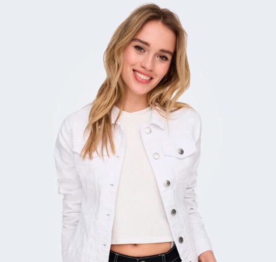 detalle botones chaqueta vaquera blanca ONLY-10y20 Only Woman