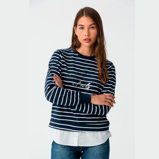 sudadera marinera azul marino Tiffosi- 10y20 Only Woman