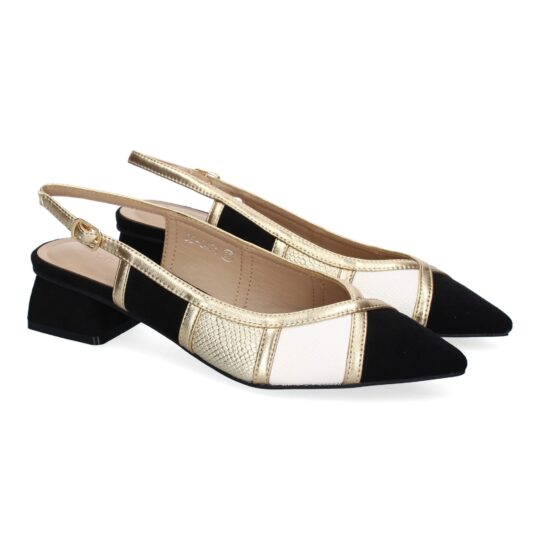 Zapato Plano de Mujer punta fina negro