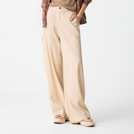pantalón beige cintura alta -10y20 Only Woman