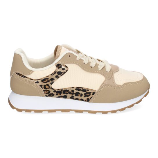 Zapatillas deportivas mujer estampado leopardo beige - Imagen 2