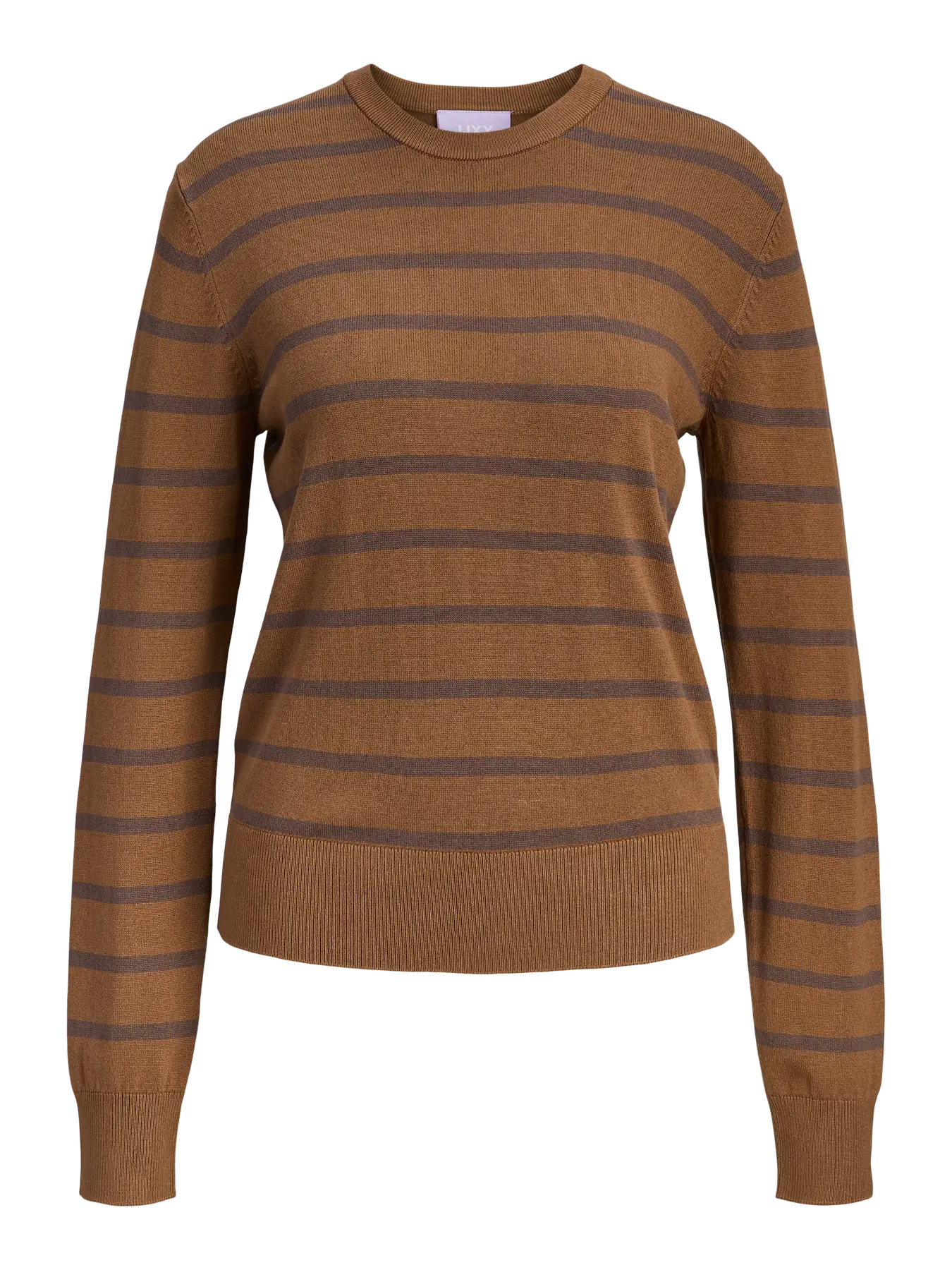 Vista frontal de jersey punto fino estampado camel JJXX- 10y20 Only Woman