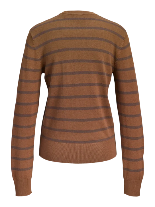 Vista posterior de jersey punto fino estampado camel JJXX- 10y20 Only Woman