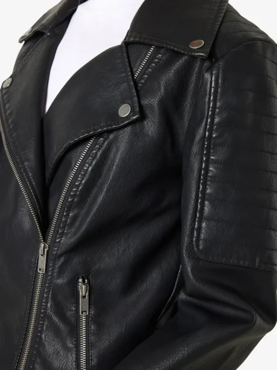 Biker negra de polipiel Noisy May - Imagen 4