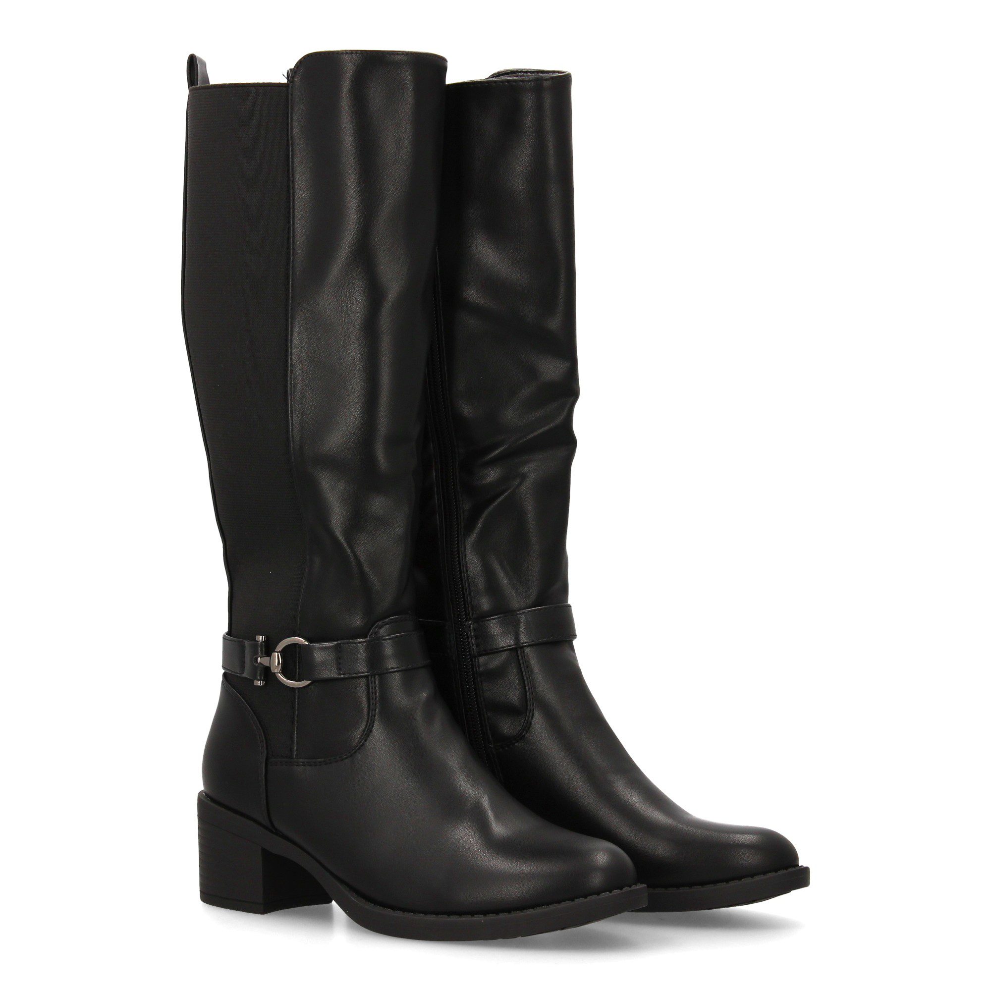 Botas negras de caña elástica