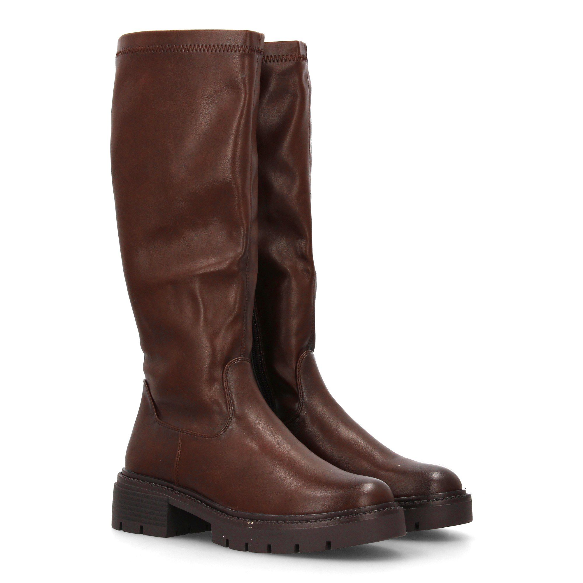 Botas altas suela de goma marrón