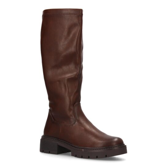 Botas altas suela de goma marrón - Imagen 3