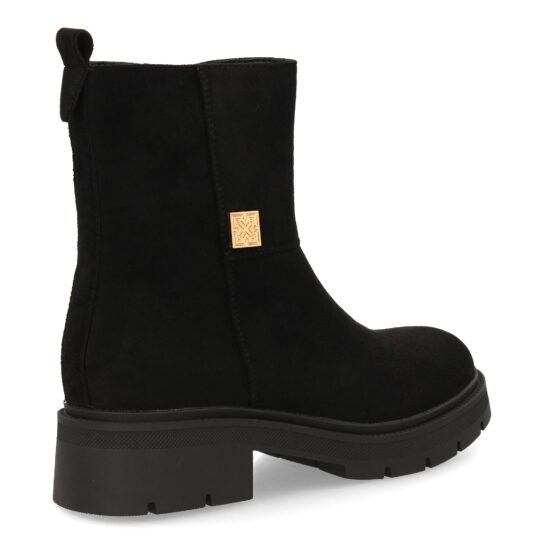 Botines de antelina negro con detalle metálico - Imagen 4