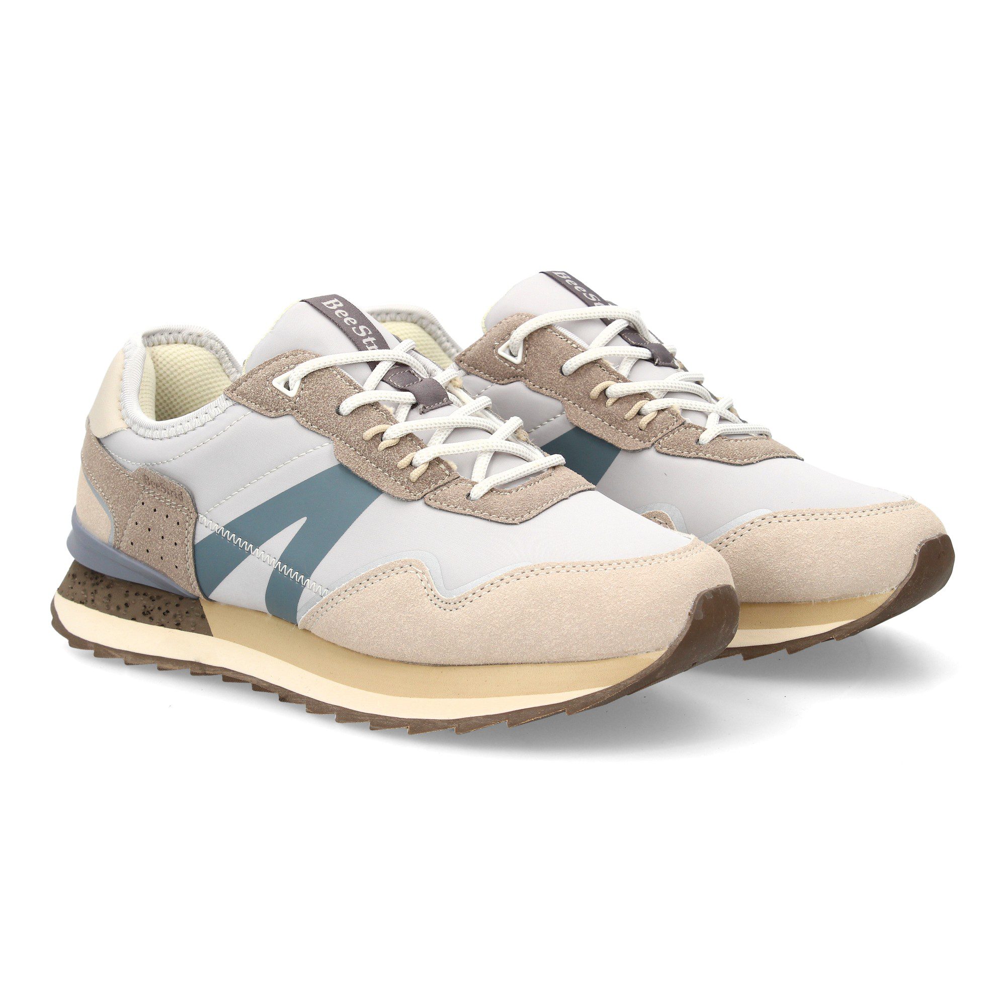 Zapatilla casual multicolor gris para mujer