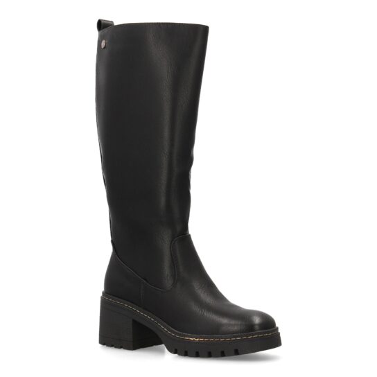 Botas altas de tacón medio negro - Imagen 3