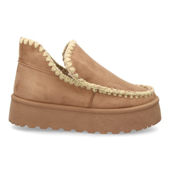 Botines bajos de plataforma estilo australiano taupe - Imagen 2