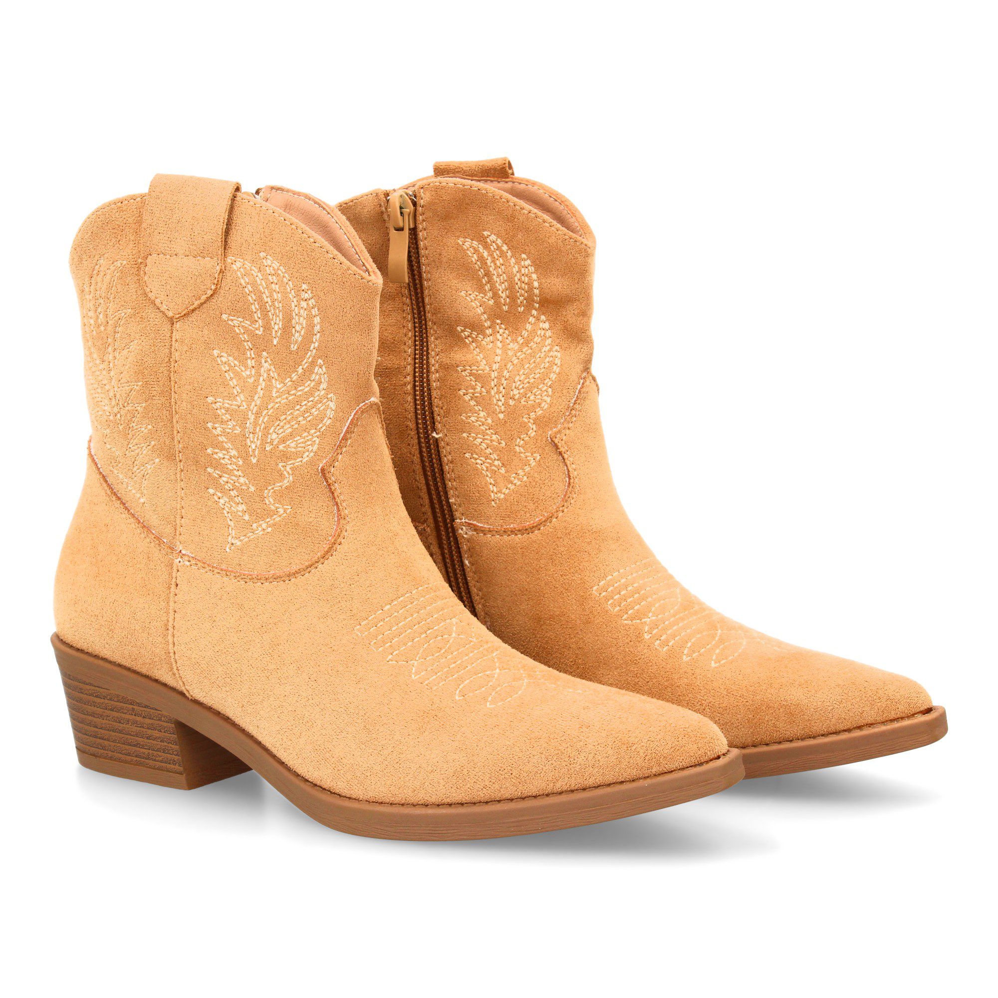 Botines cowboy beige