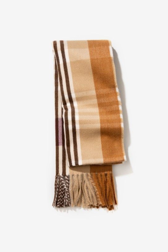 Bufanda de cuadros camel Vilanova