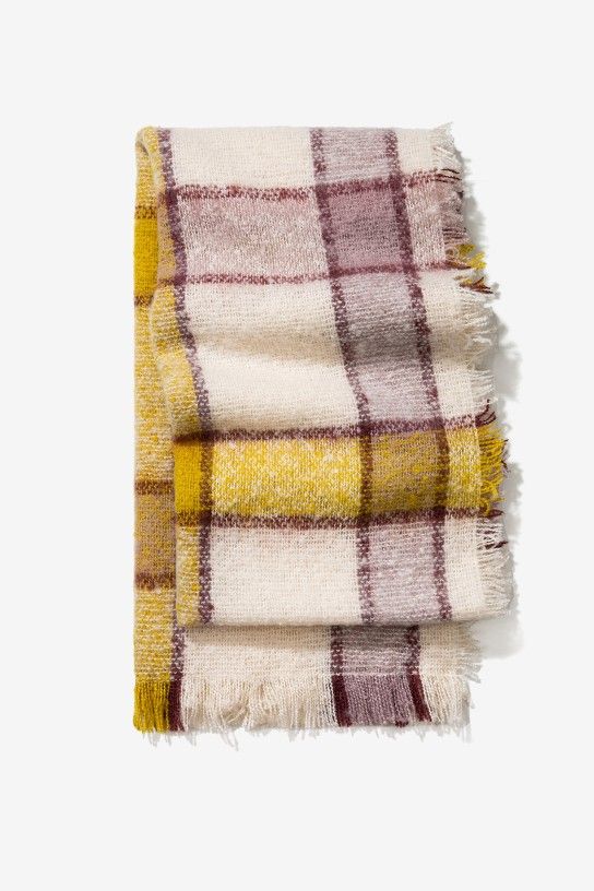 Bufanda de cuadros granate Vilanova