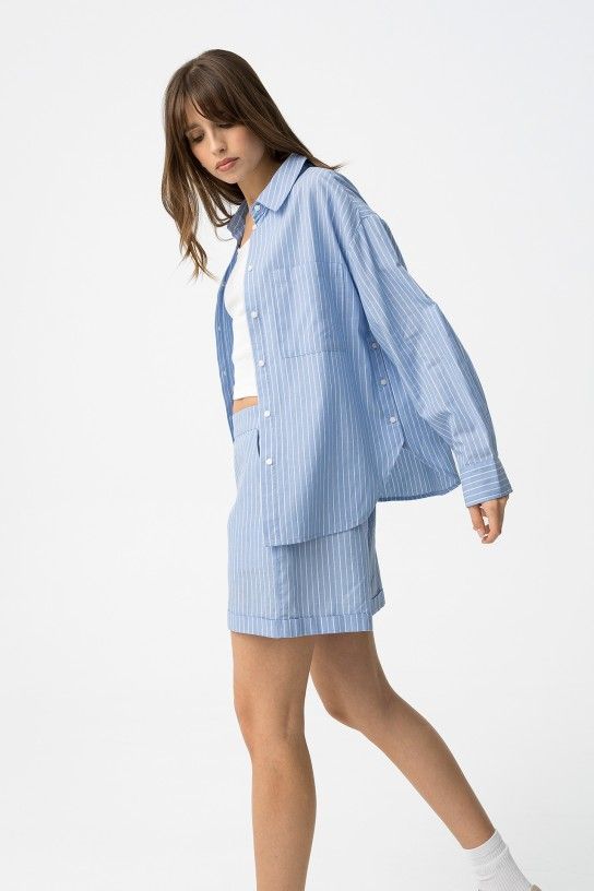 Camisa azul de rayas Tiffosi