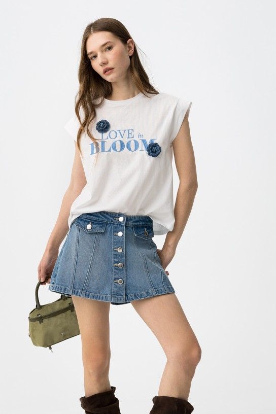 Camiseta blanca troquelada Tiffosi