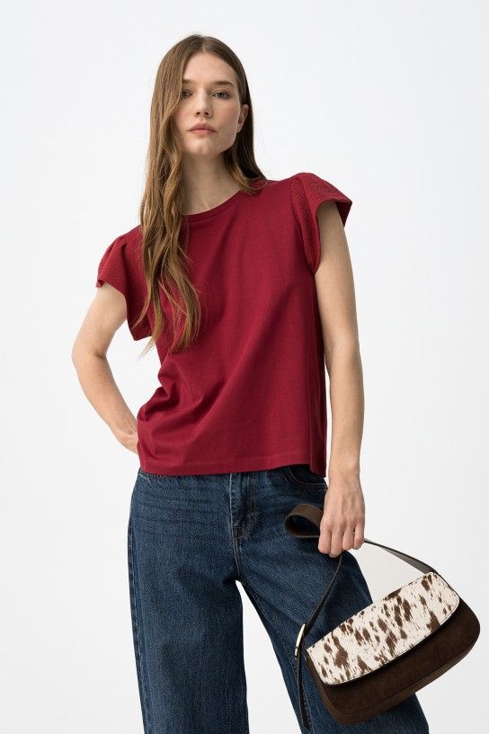 Camiseta manga volante rojo Tiffosi