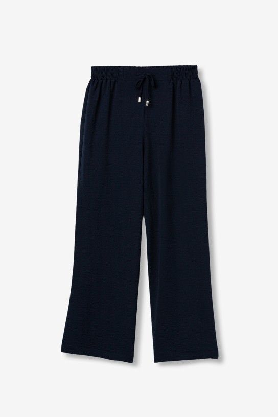 Pantalón ancho fluido azul Tiffosi
