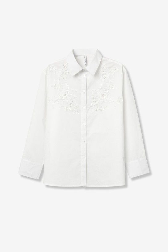 Camisa blanca calada Tiffosi